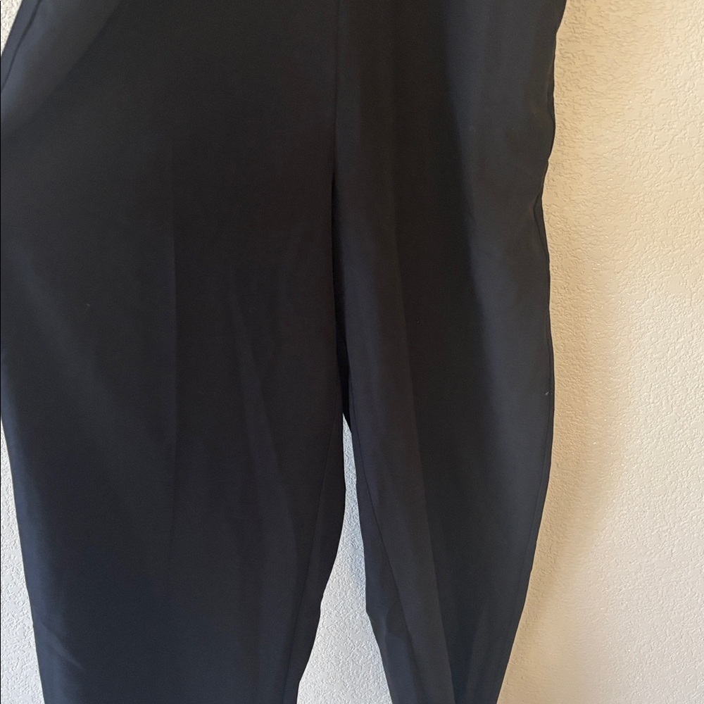 Eloquii Black Faux Tie Collared Jumpsuit - Picture 6 of 8